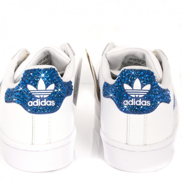 Adidas Super Star 3 Streifen Ray Blue Schuhe mit Strass