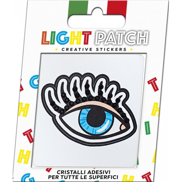 Light Patch Occhio Aperto Sticker Cristalli Jet