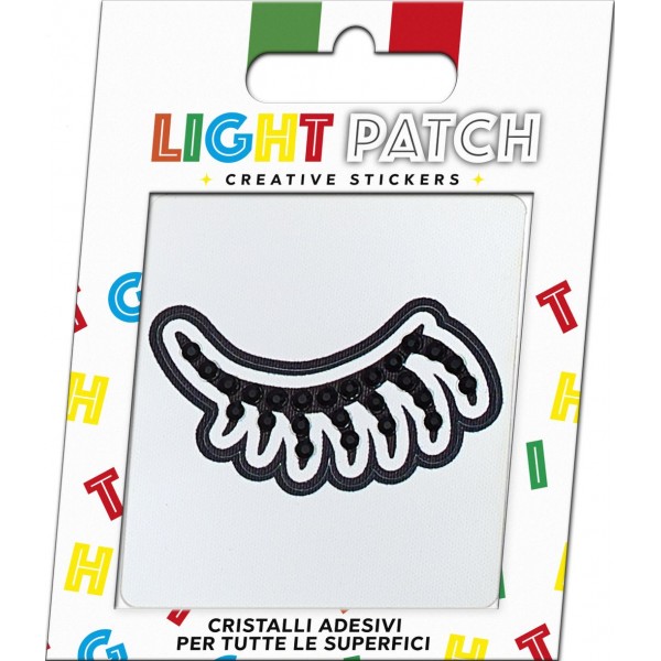 Light Patch Occhio Chiuso Sticker Cristalli Jet