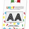 Light Patch Lettere AA Sticker Cristalli Nero Cry