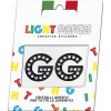 Light Patch Lettere GG Sticker Cristalli Nero Cry