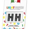 Light Patch Lettere HH Sticker Cristalli Nero Cry