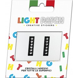 Light Patch Lettere II Sticker Cristalli Nero Cry