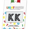 Light Patch Lettere KK Sticker Cristalli Nero Cry
