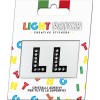Light Patch Lettere LL Sticker Cristalli Nero Cry