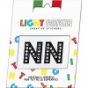 Light Patch Lettere NN Sticker Cristalli Nero Cry