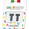 Light Patch Lettere TT Sticker Cristalli Nero Cry