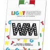 Light Patch Lettere WW Sticker Cristalli Nero Cry