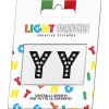 Light Patch Lettere YY Sticker Cristalli Nero Cry