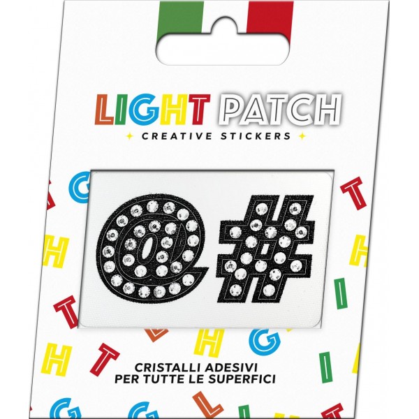 Light Patch Simboli Sticker Cristalli Nero Cry