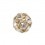 STRASS KUGEL PRECIOSA MM8 KRISTALL-GOLD - PACK 5 STÜCK