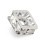 MM6x6 CRYSTAL- PRECIOSA SILVER-PACK 20-PIECE RHINESTONE WASHER
