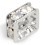 RHINESTONE WASHER PRECIOSA MM8x8 CRYSTAL-SILVER-PACK 20 PIECES