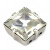 SQUARE MM10x10 CRYSTAL-SILVER-3PZ