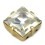 SQUARE MM10x10 CRYSTAL-ORO-3PZ