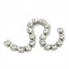 METAL CHAIN SS12 (3,5 mm) CRYSTAL-ARGENTO-1MT