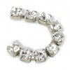 METALL CHAIN SS18 (4,5 mm) CRYSTAL-ARGENTO-1MT
